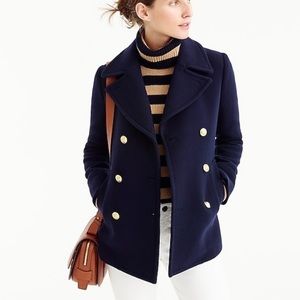 Like New J Crew Peacoat in Stadium Cloth